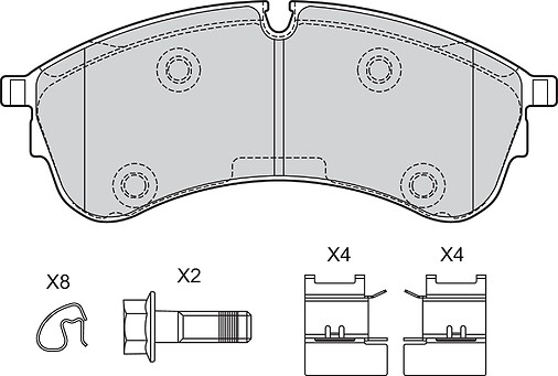 BRAKE PADS MAN TGE VW CRAFTER 2016 FR